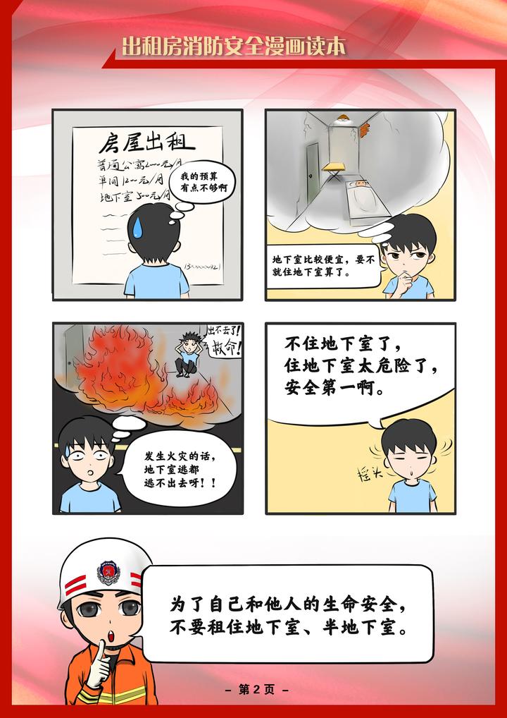 出租房消防安全漫画读本