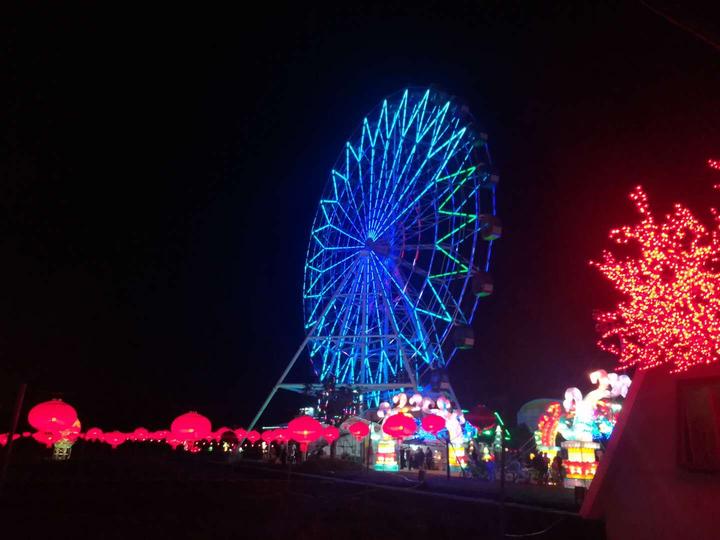 缙云笕川花海景区夜景