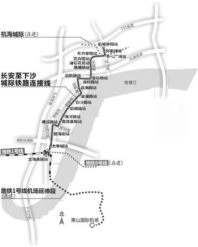 杭州地铁1号线北延至海宁长安镇?图片