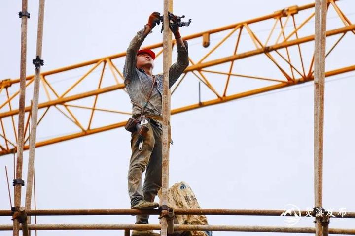 高温下的坚守丨聚焦烈日中的苍南建筑工人