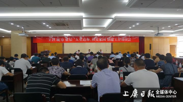 动员会上,区委副书记,政法委书记王奇洲对文化社区和德济苑社区"五星