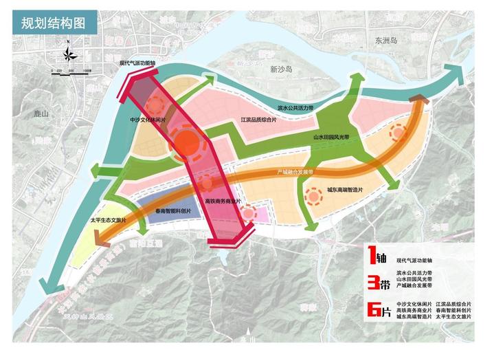 富春湾新城规划结构图