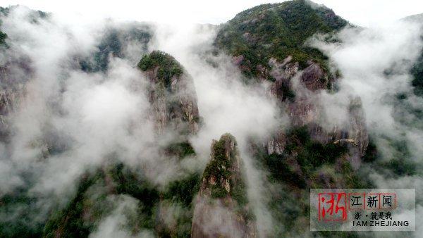 仙居天姥山云雾缭绕 宛如人间仙境