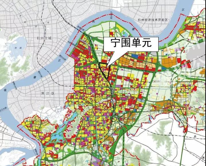 仁恒之江项目亮相萧山宁围单元控制性详细规划(2019年修编)公示 宁围