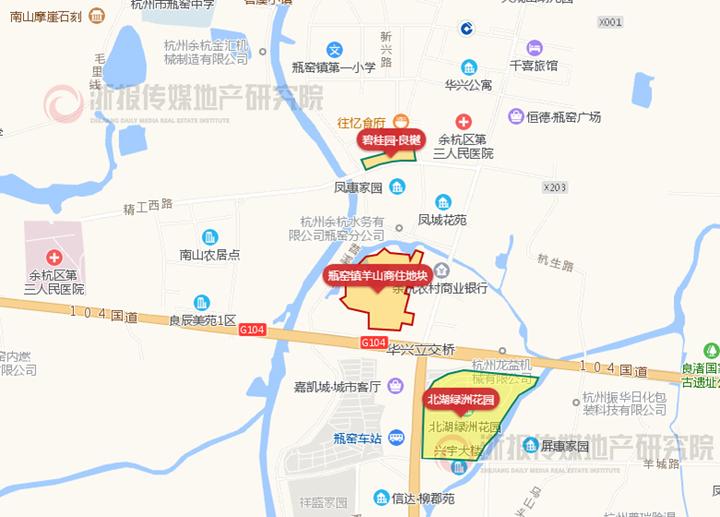 瓶窑镇羊山地块位置图