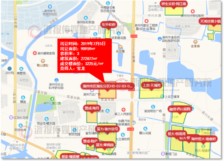 宝龙拿万达旁商住地入湖州 佳源,金昌,大发同日拿地