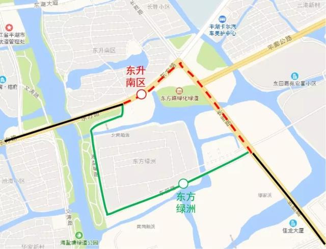 今起平湖市东方路4个地道直行通车 公交也有变化