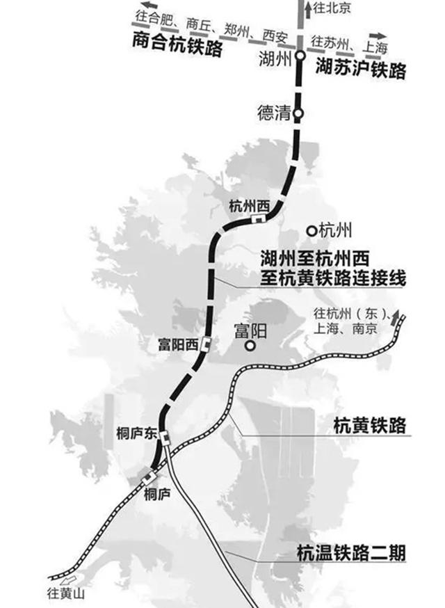 图片来源于网络 湖杭铁路自宁杭高铁湖州站引出,接入杭黄高铁桐庐站