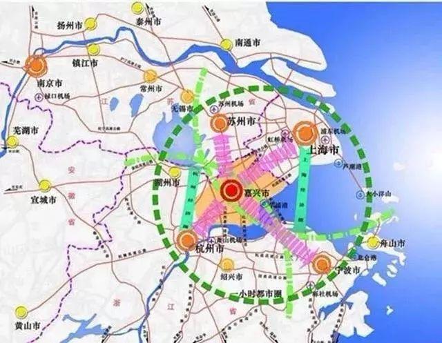 地理区位: 与杭州,宁波共同构成杭州湾的