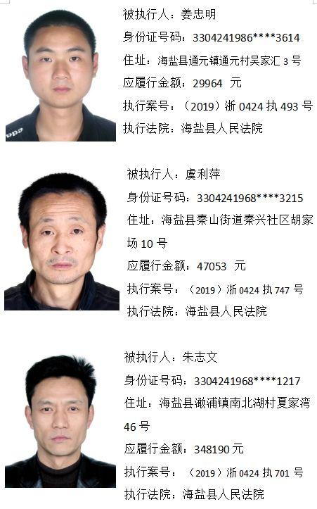 无处可遁嘉兴发布600余名老赖名单及照片