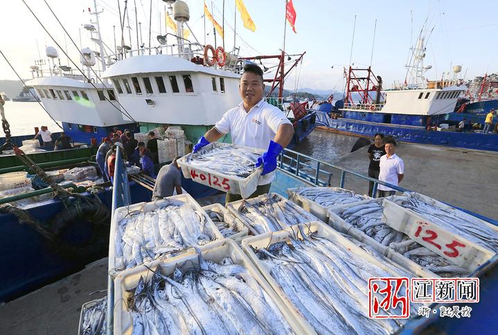 浙报图片报道渔民出海满载而归