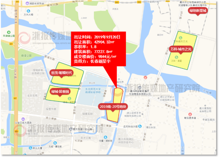 嘉兴科技城宅地每平米9844元成交 中梁加仓苍南