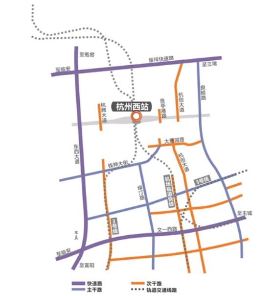 乘水上巴士去坐火车杭州西站未来将拥有4条地铁线