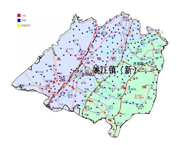 姚江镇(新)共规划5g基站320个,数据机房1个,其中改造基站88个,新建