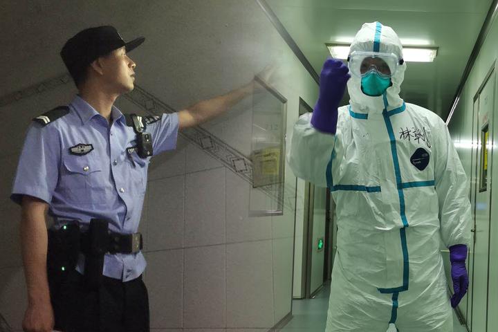 致敬 脱下警服穿上隔离服 他是距离病毒"最近"的民警