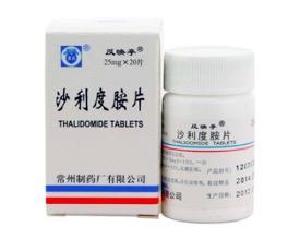 沙利度胺片(反应停,thalidomide)是五十年代用于治疗早孕止吐的药物