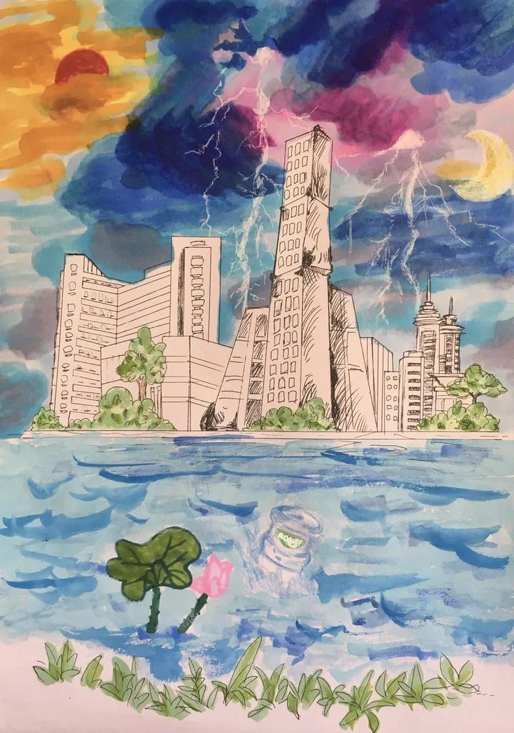 日前,湖州市少年宫联合市气象局开展的"世界气象日"主题征文,绘画