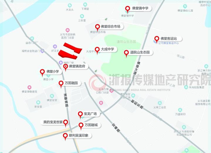 地处佛堂镇核心区块,义乌两宗商住地挂牌