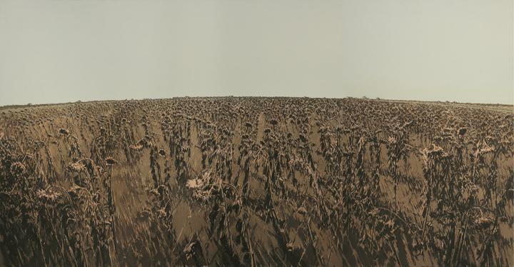 许江《葵阵》油画含丙烯画280×450cm 2006