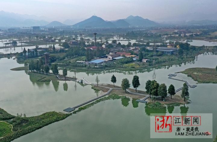 10月25日,经过一年多生态修复,水环境改善和景观提升,杭州富阳阳陂湖