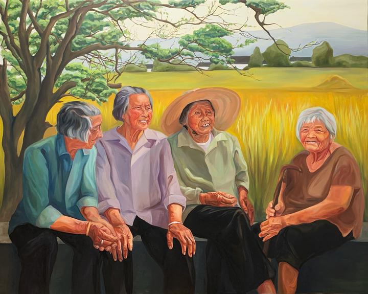 陈愐勔 《幸福其实很简单》油画120x150cm2020年