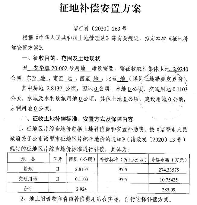 诸暨城东要拆迁,涉及两个村社,补偿方案已出!