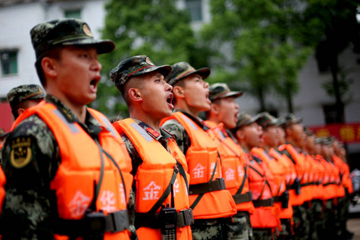 武警金华支队:未雨绸缪抓好防汛演练