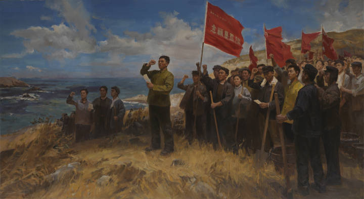 识名画学党史丨选手风采曹辰阳宣讲画作垦荒大陈岛