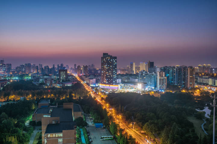 下沙高教园区夜景图