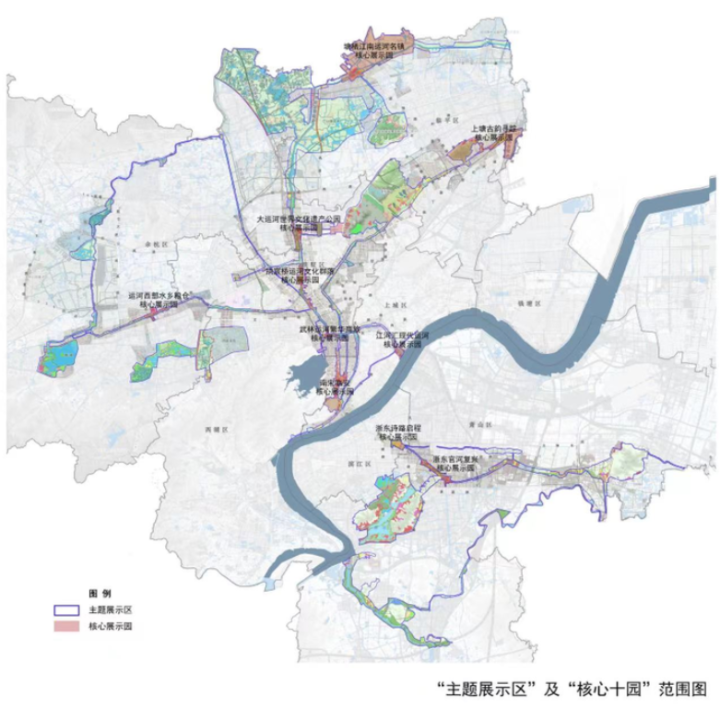 山水群落包含三白潭湿地,西溪湿地,闲林湿地等组成湿地群落,半山,皋亭