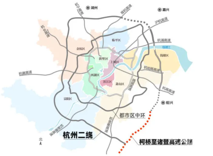 杭州绕城高速公路西复线杭绍段,湖州段,钱江通道及接线工程以及诸永