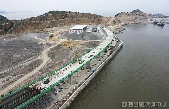 526国道嵊泗段改建工程建设超年度计划 工程进度过半