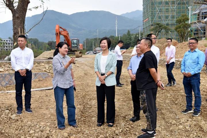 黄慧在水头腾蛟闹村调研城镇开发建设时强调:加速推进