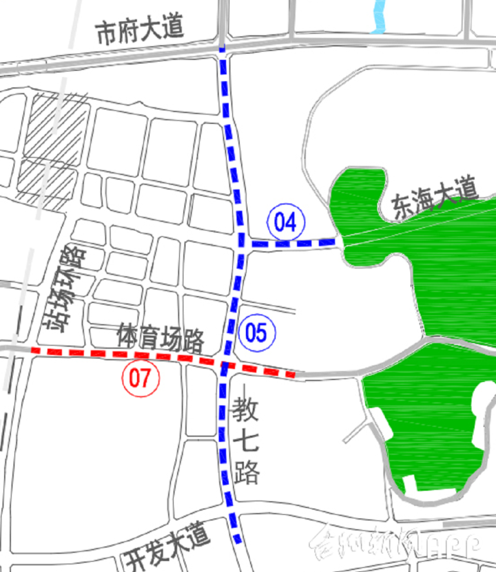 03   规划二路   ●起止路段:洪家南环线—椒江界   04   东海大道