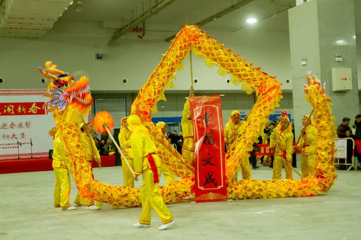 溫州第四屆非遺迎春展上的舞龍惹人眼!