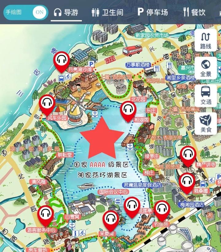 嘉兴南湖湖心岛地图图片