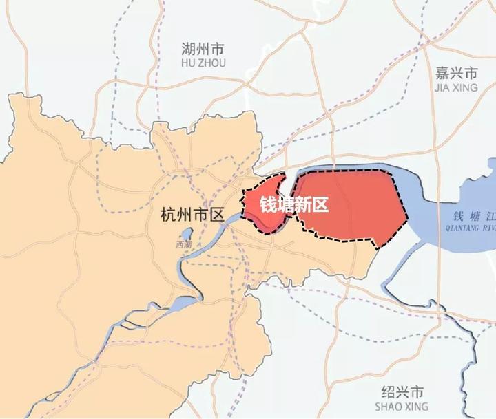 杭州钱塘新区地图范围图片