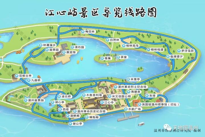 江心屿游览地图图片