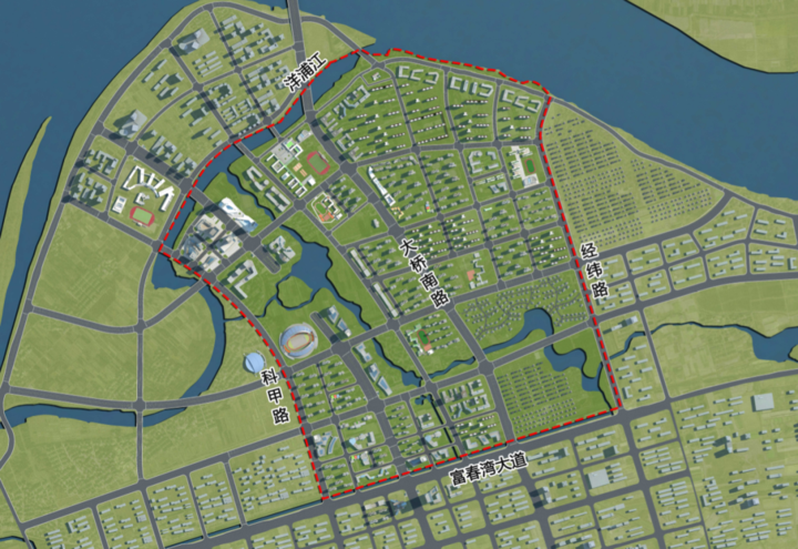 富春湾新城道路规划图图片