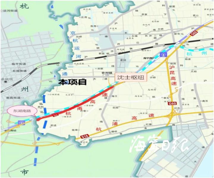 终点:位于现状东湖南路跨线桥东侧◆路线总长:全长约8.