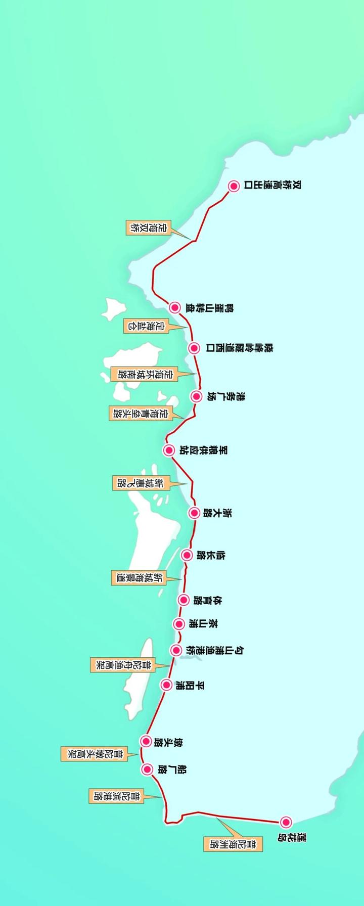 滨海路路线图图片