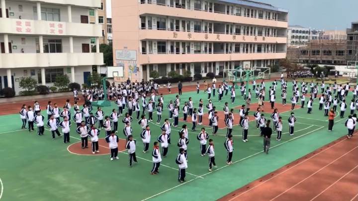 30秒看黄岩双减丨黄岩宁溪初级中学创意课间操有趣更健康