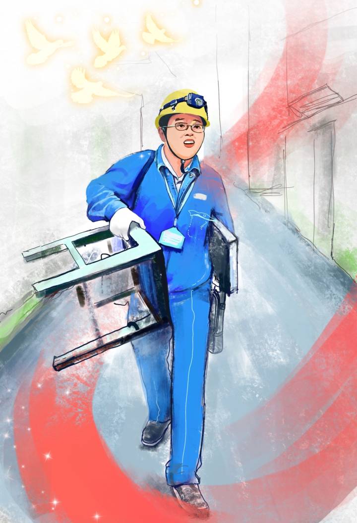 劳模事迹入画来宁大科院学子以画笔致敬时代楷模钱海军