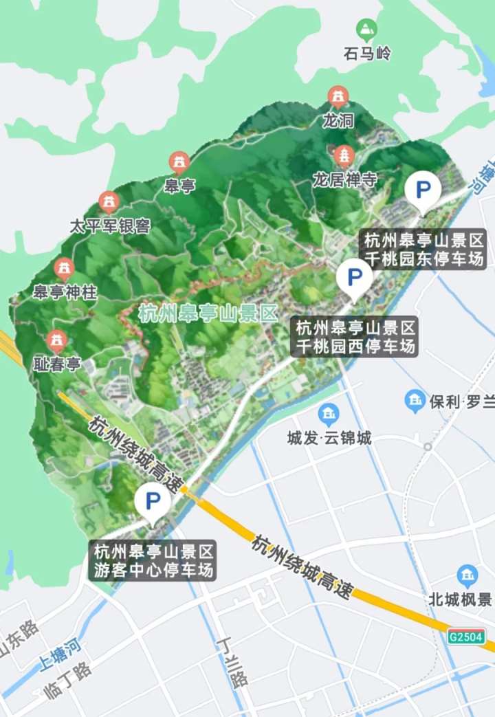 杭州皋亭山景区位置图片